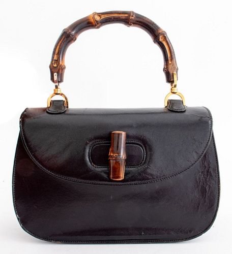 GUCCI VINTAGE BAMBOO BLACK