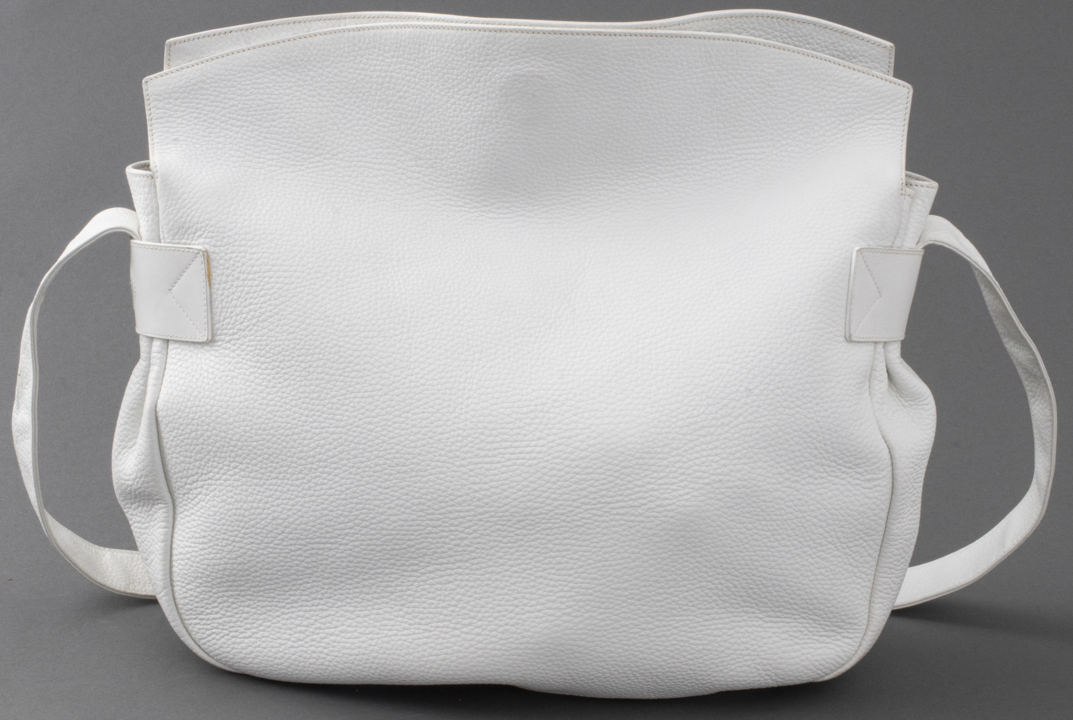 GUCCI WHITE LEATHER TOTE HANDBAG