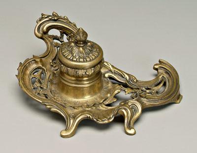 Guerin brass ink stand, rococo