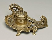 Guerin brass ink stand, rococo