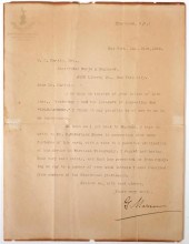 GUGLIELMO MARCONI, SIGNED LETT