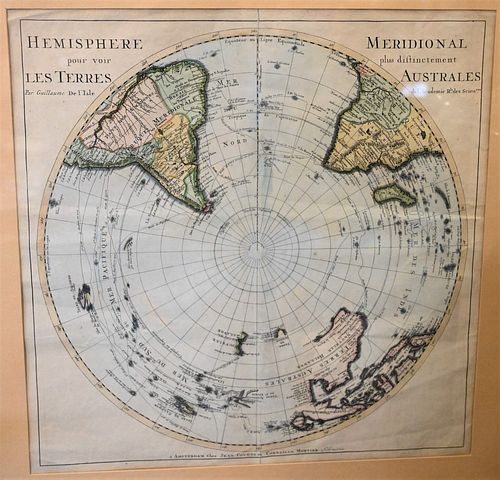 GUILLAUME DE L'ISLE, "HEMISPHERE
