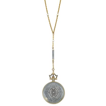 Guilloche Enamel and Diamond