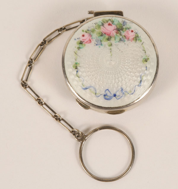 Guilloche enamel and sterling