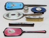 GUILLOCHE ENAMEL SILVER VANITY