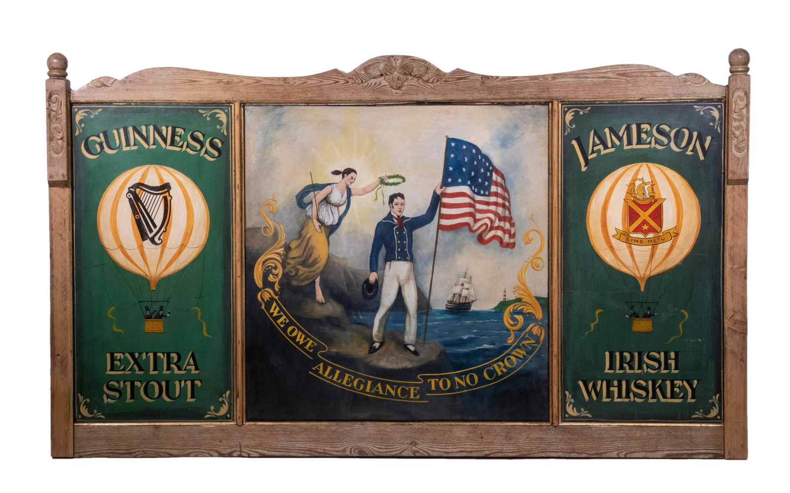 GUINNESS PATRIOTIC BAR BACK SIGN W/