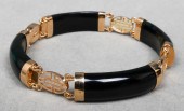 GUMP'S 14K YELLOW GOLD & BLACK