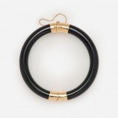 GUMPS BLACK JADE HINGED BANGLE
