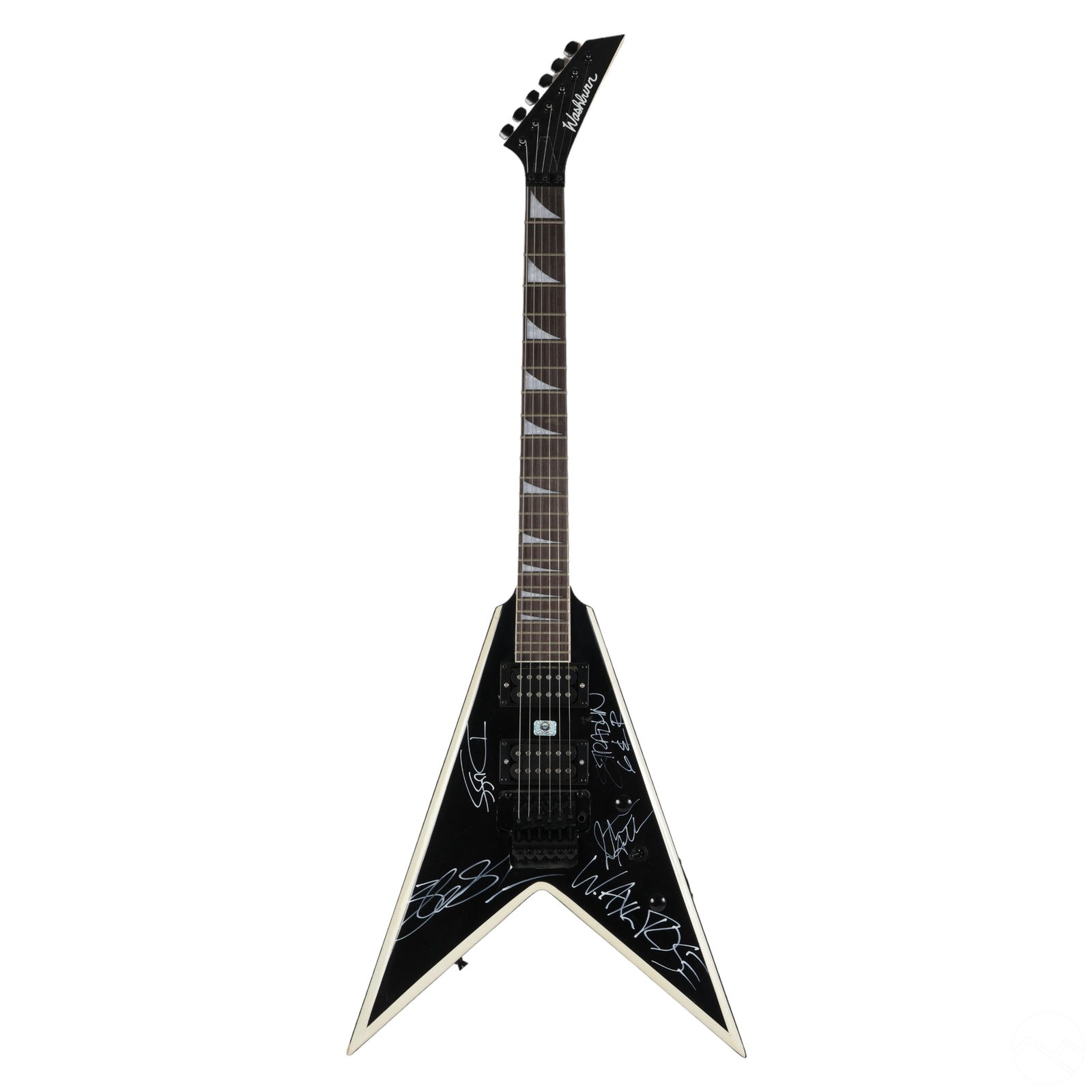 GUNS N ROSES BAND SIGNED WASHBURN