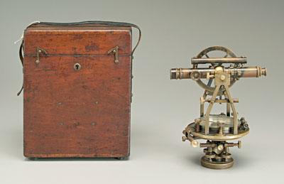 Gurley transit, silvered compass