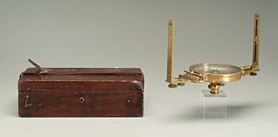 Gurley vernier compass, silvered