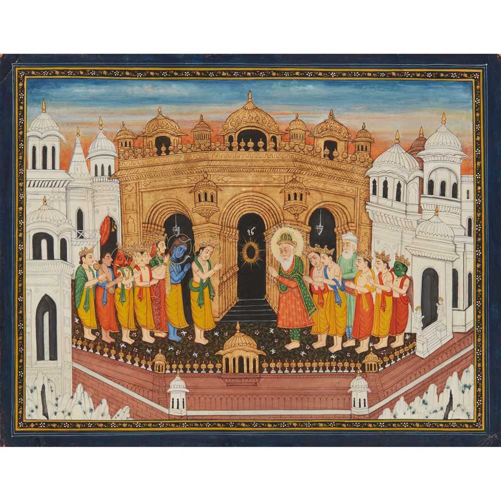 GURU NANAK AND HIS DEVOTEES OUTSIDE