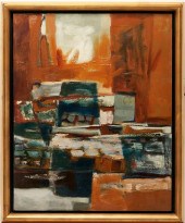 GUS BAKER ABSTRACT O/C PAINTIN