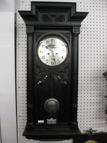Gustav Becker Wall Clock carved