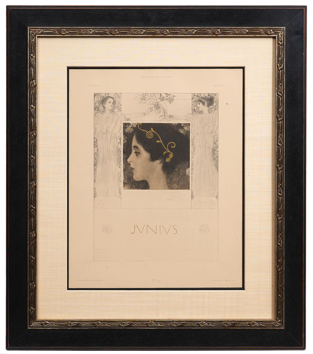 GUSTAV KLIMT 'JUNIUS' LITHOGRAPH