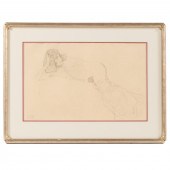 GUSTAV KLIMT. RECLINING NUDE,