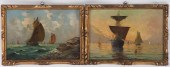 GUSTAV PYNAERT. PAIR OF MARINE
