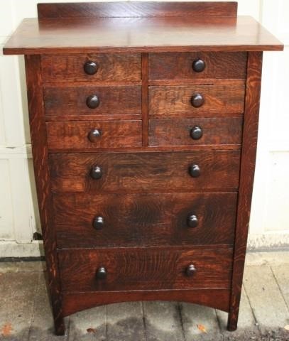 GUSTAV STICKLEY 9 DRAWER TALL