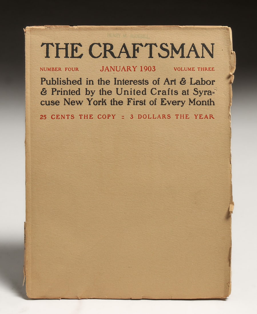 GUSTAV STICKLEY CRAFTSMAN
