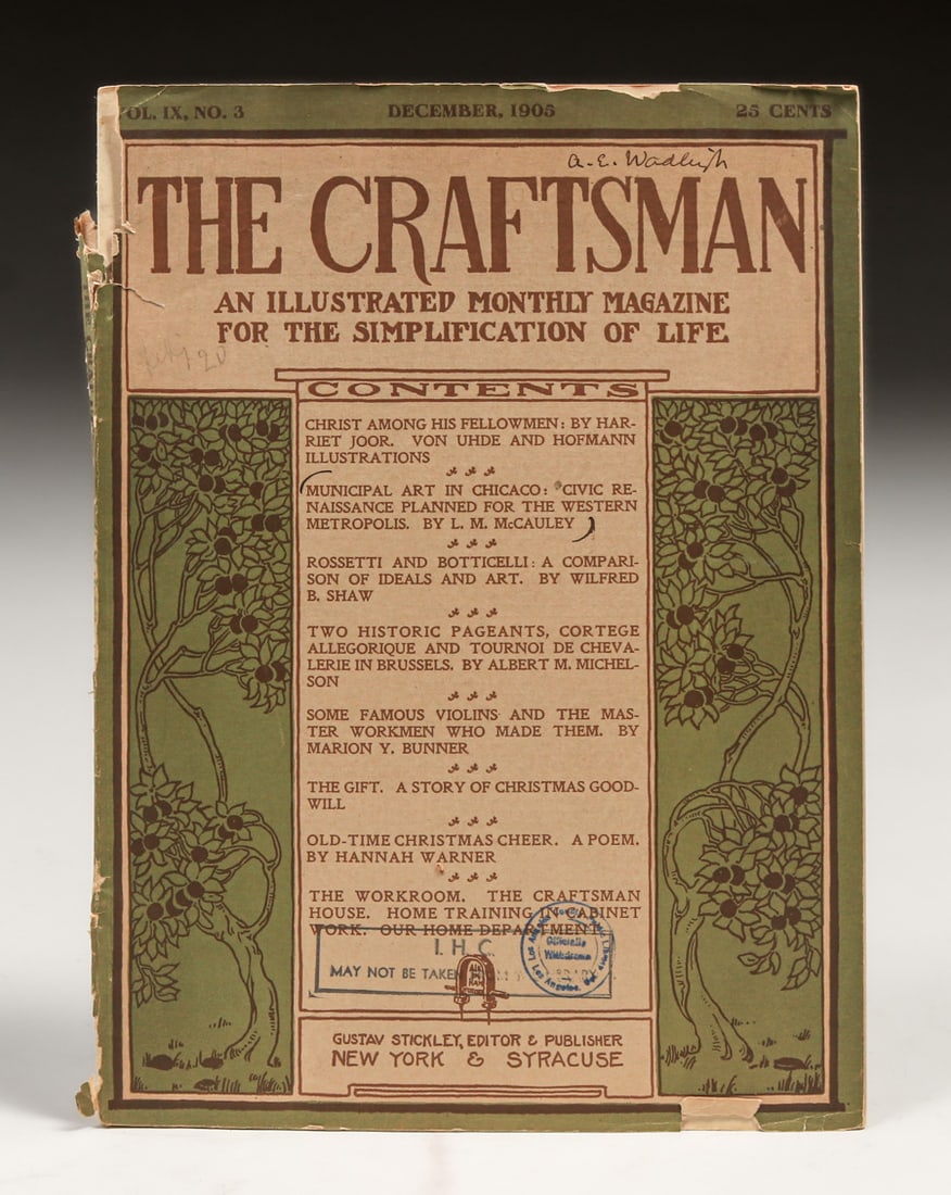 GUSTAV STICKLEY CRAFTSMAN
