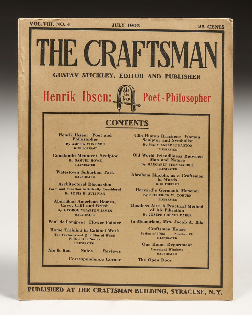 GUSTAV STICKLEY CRAFTSMAN
