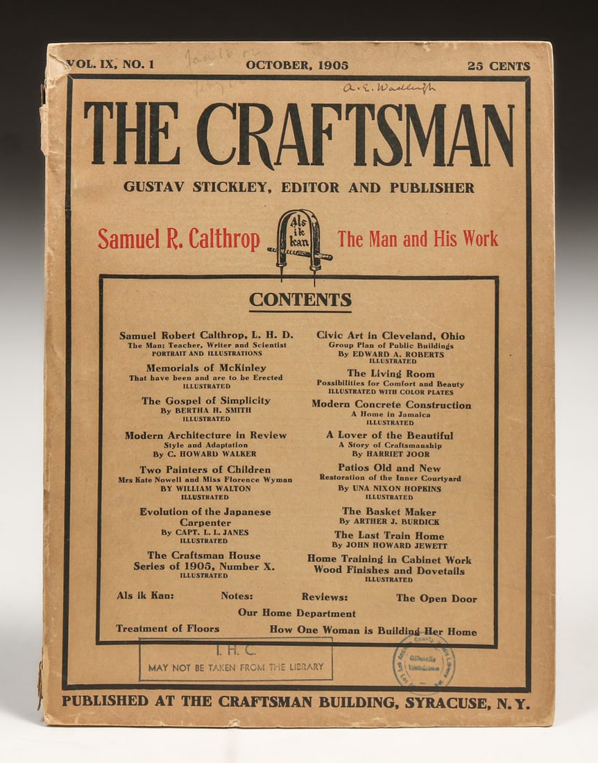 GUSTAV STICKLEY CRAFTSMAN