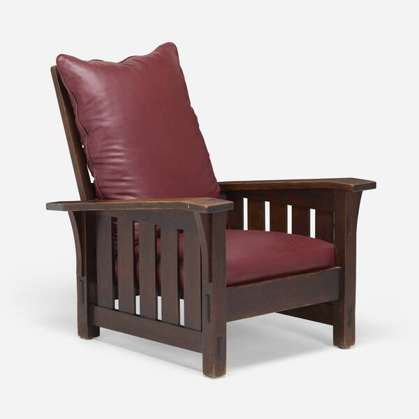 Gustav Stickley. Drop-arm Morris