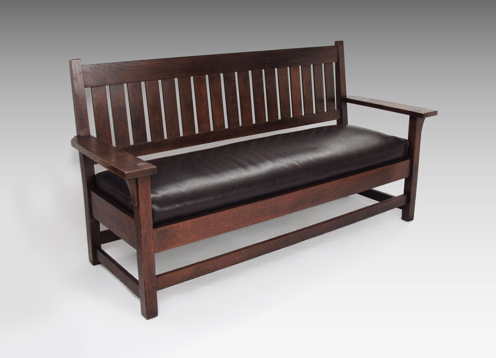 GUSTAV STICKLEY DROP ARM SETTLE