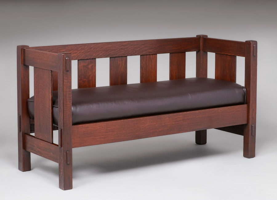 GUSTAV STICKLEY EVENARM HALL SETTLE