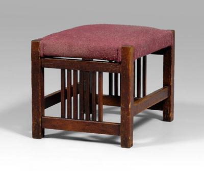 Gustav Stickley footstool, one rail