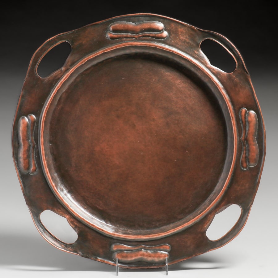 GUSTAV STICKLEY HAMMERED COPPER