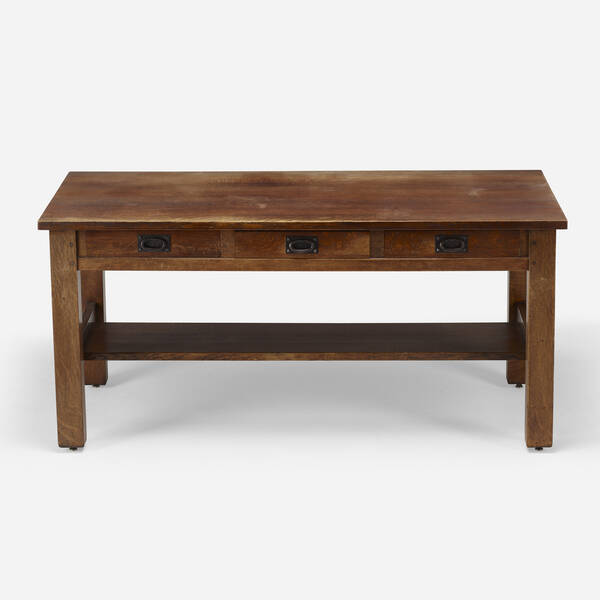 Gustav Stickley. Library table,