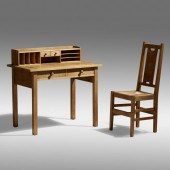 Gustav Stickley. Rare inlaid d
