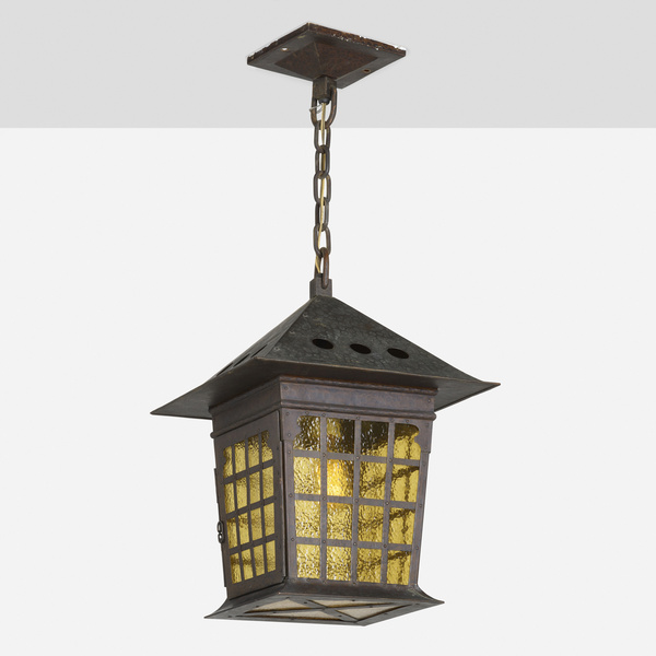 Gustav Stickley. Rare lantern model