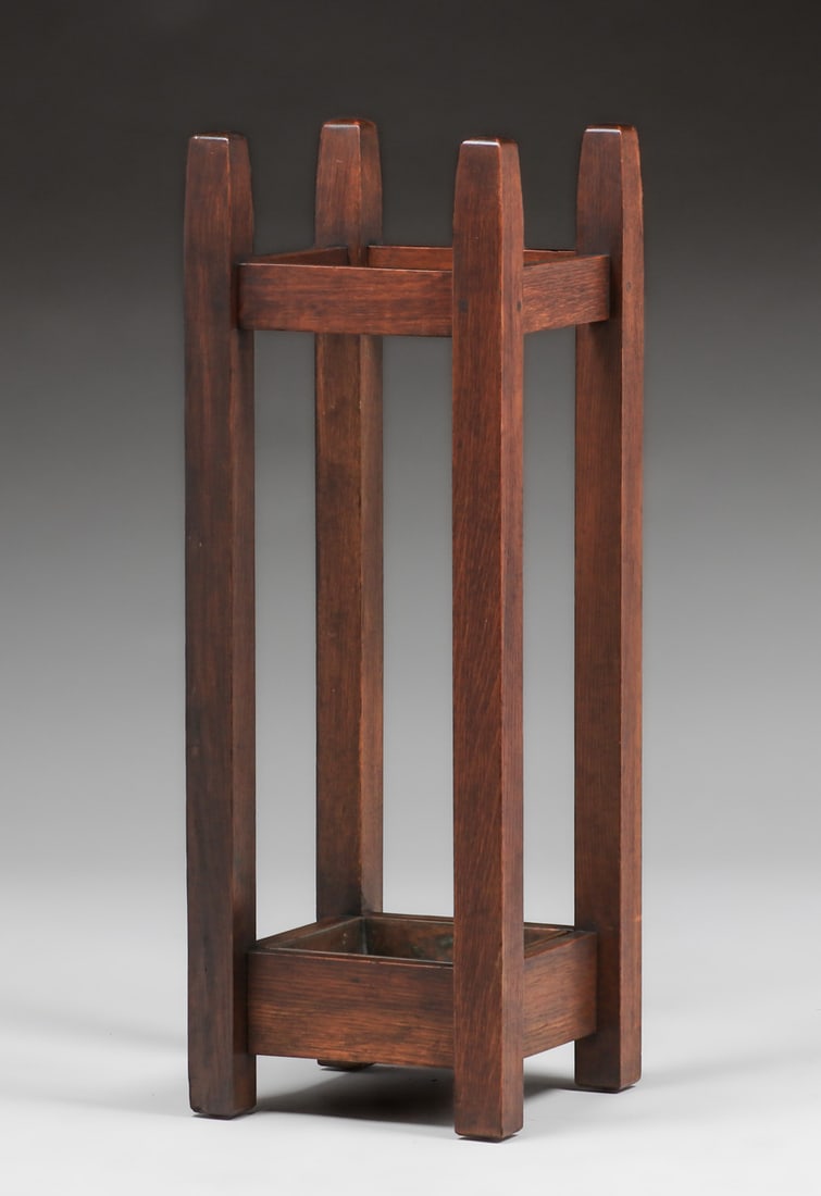 GUSTAV STICKLEY SQUARE OAK UMBRELLA