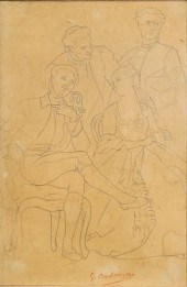 GUSTAVE BOULANGER DRAWING INTE