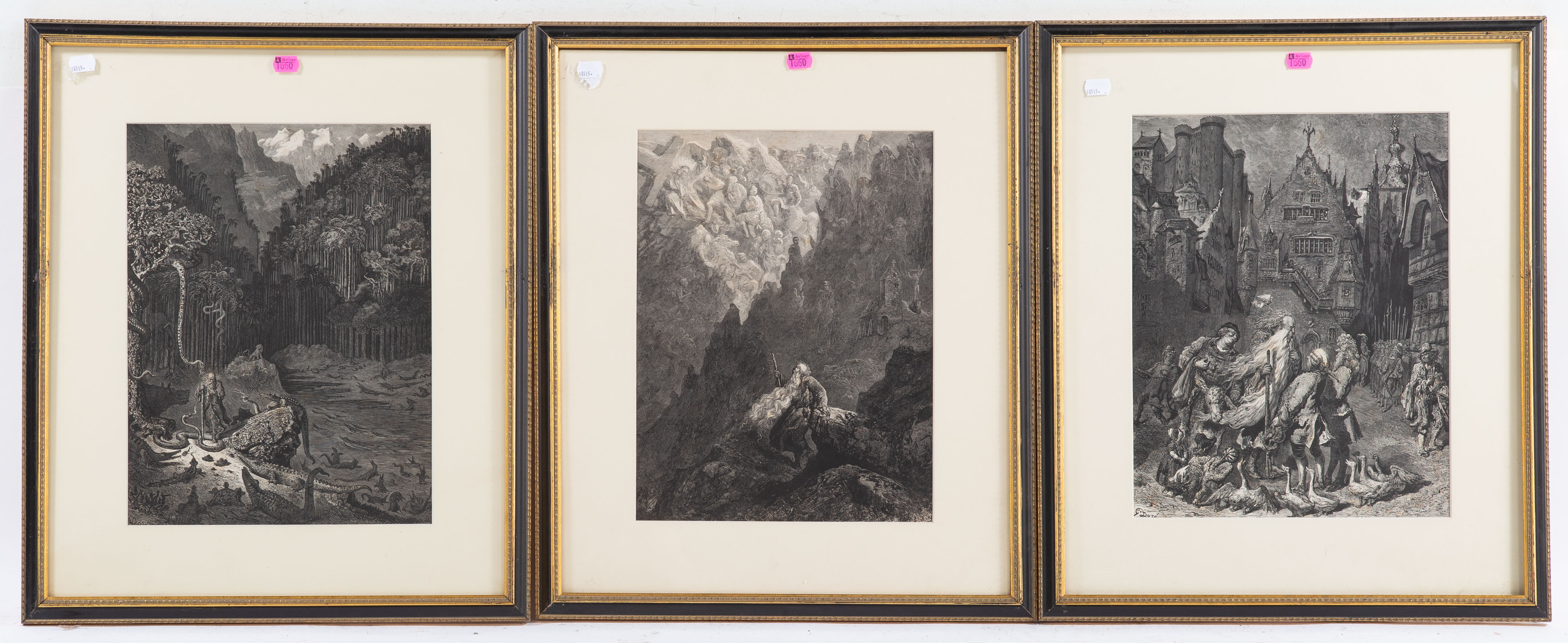 GUSTAVE DORE. THREE FRAMED