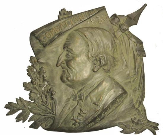 Gustave Kasteleyn  bronze relief of