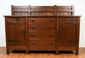 GUSTAVE STICKLEY 8 LEG OAK SID