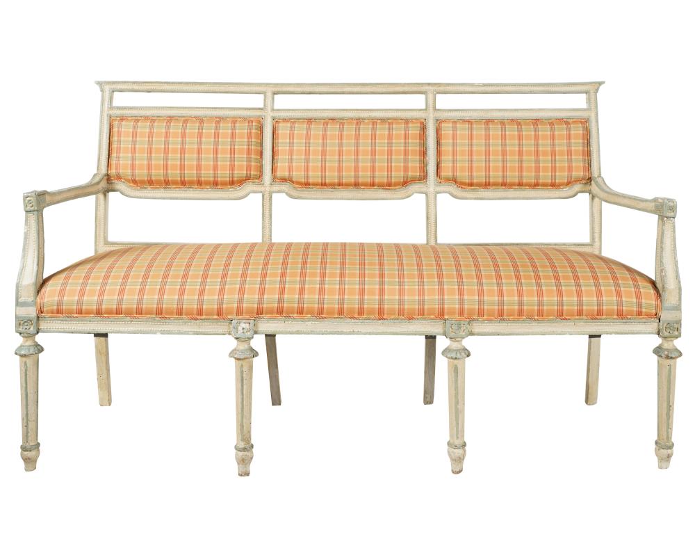 GUSTAVIAN-STYLE PAINTED BENCH20th