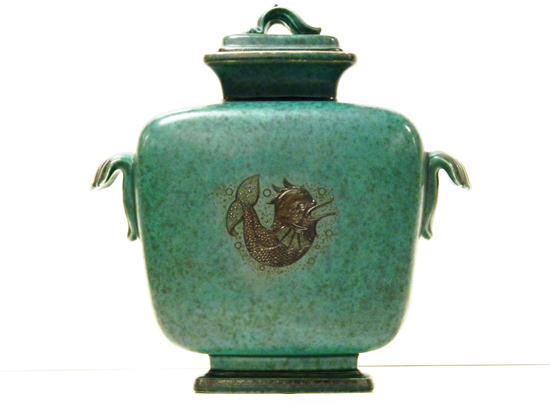 Gustavsberg Argenta  covered jar 