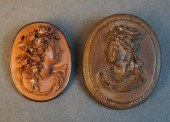 GUTTA PERCHA CAMEO BROOCH AND