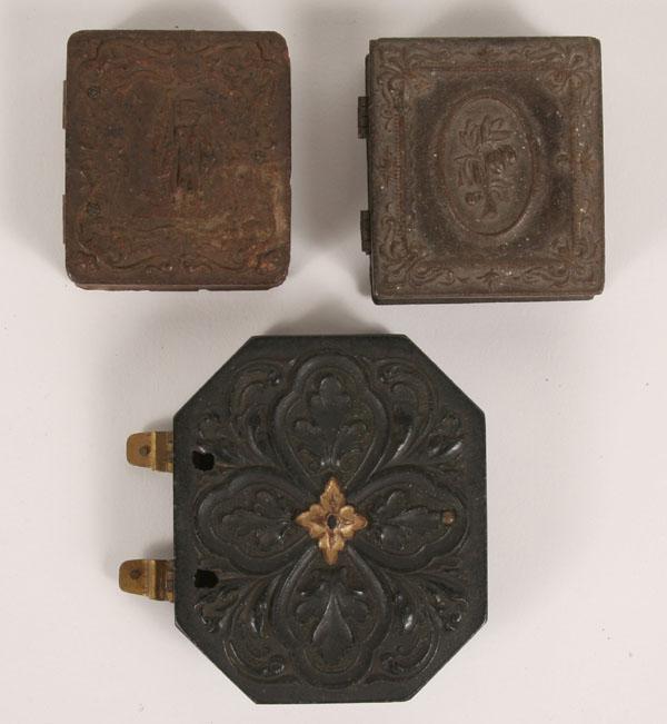 Gutta percha daguerreotype cases;