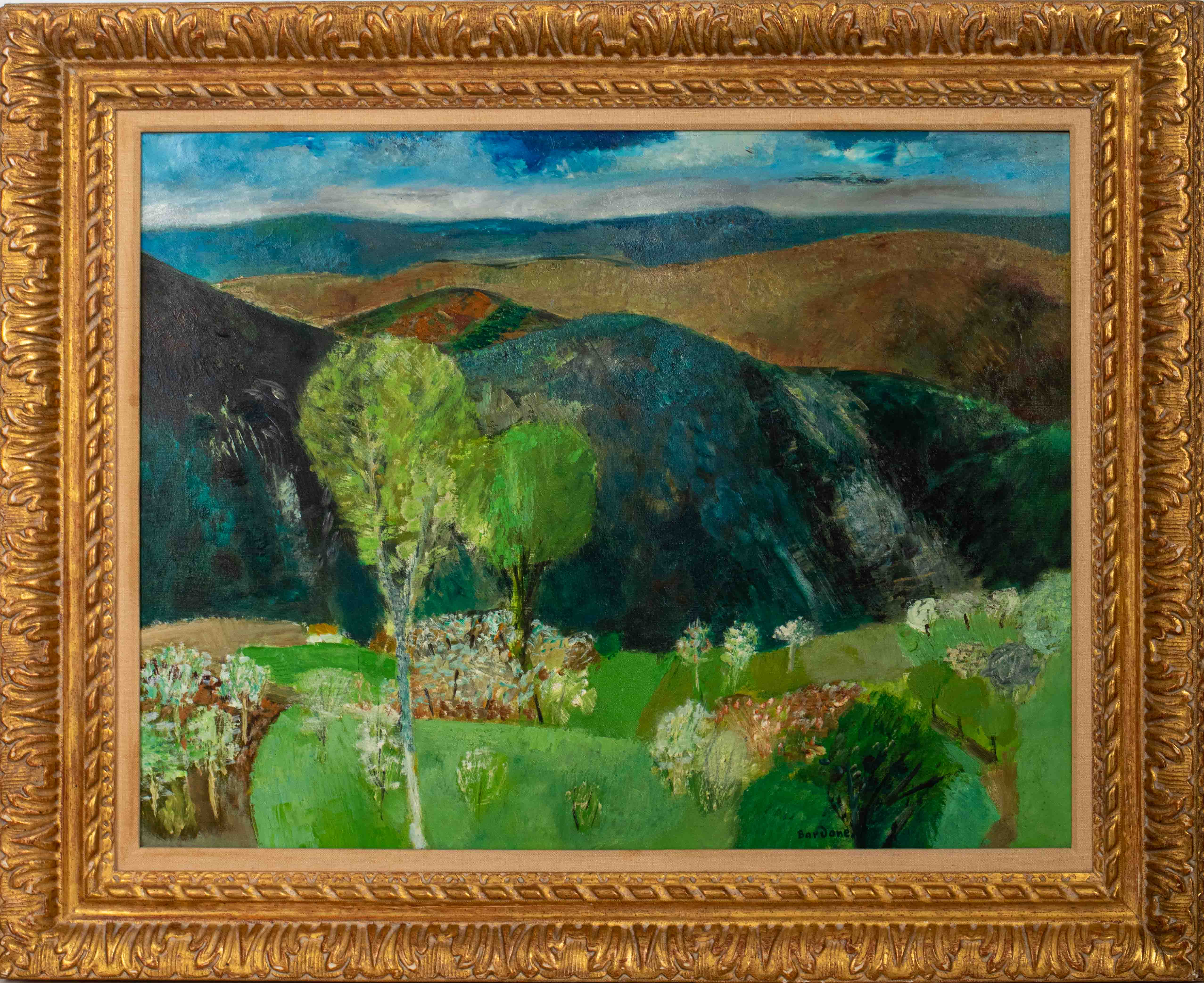 GUY BARDONE OIL ON CANVAS LANDSCAPE