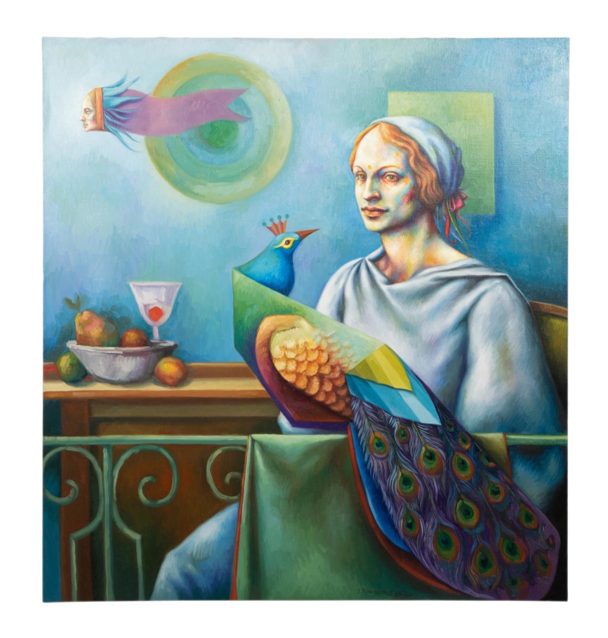 GUY ROBINSON, "WOMAN IN BLUE WITH A
