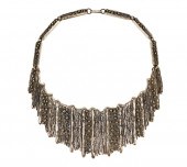 GUY VIDAL BRUTALIST BIB PEWTER