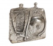 GUY VIDAL PEWTER FIGURAL DESK