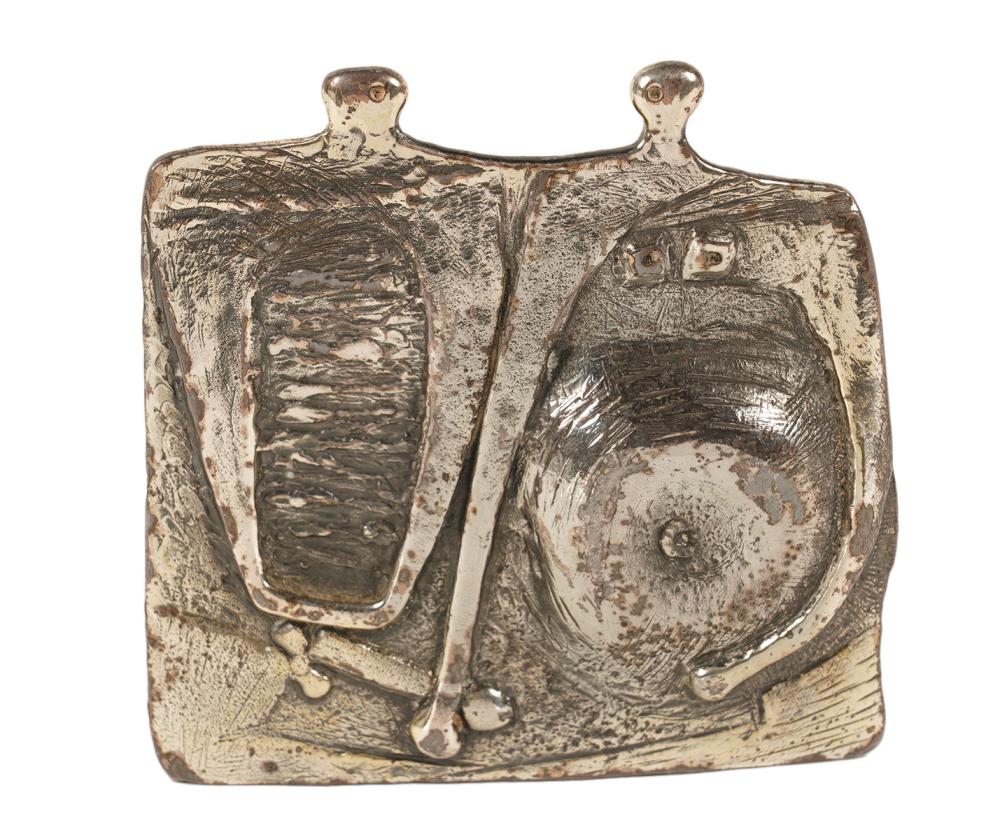 GUY VIDAL PEWTER FIGURAL DESK