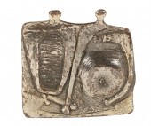 GUY VIDAL PEWTER FIGURAL DESK