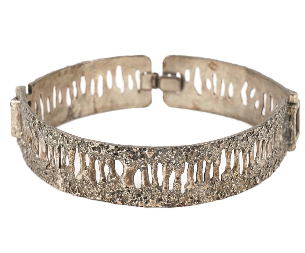 GUY VIDAL SILVER & PEWTER 'MOLTEN